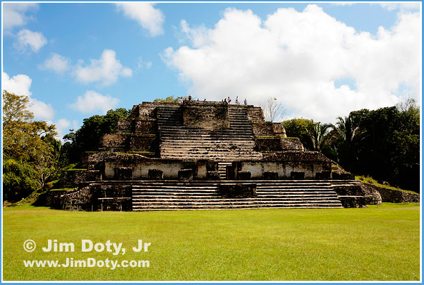 Temple of the Masonry Altars, east side of Plaza B, Altun Ha, Belize. Photo copyright Jim Doty, Jr.