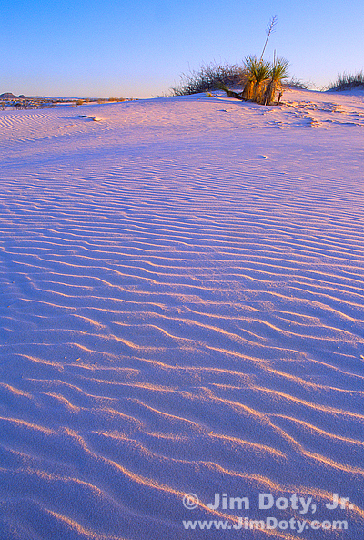 Sunset at While Sands New Mexico. Photo copyright Jim Doty, Jr.